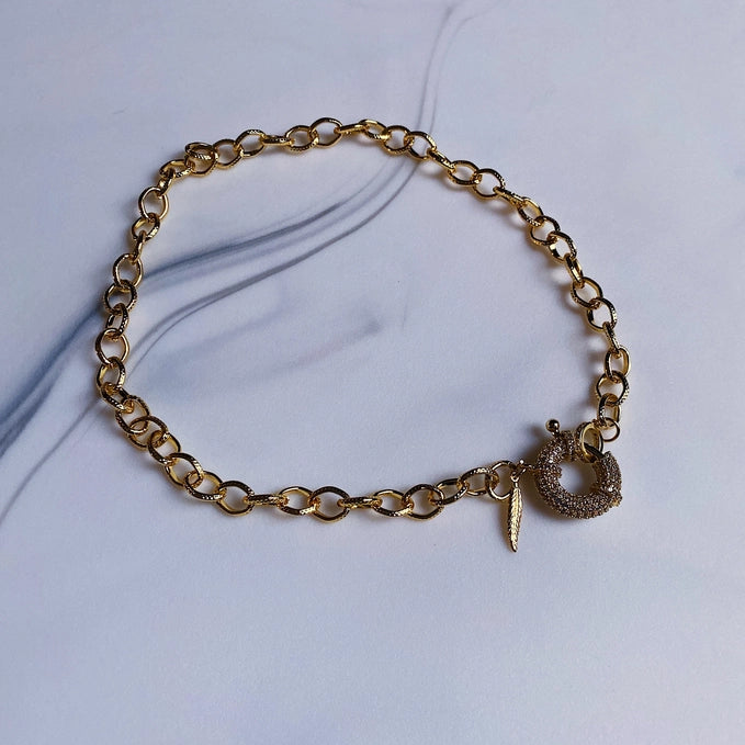 DIAMONDS IN THE SKY PAVE CHAIN NECKLACE