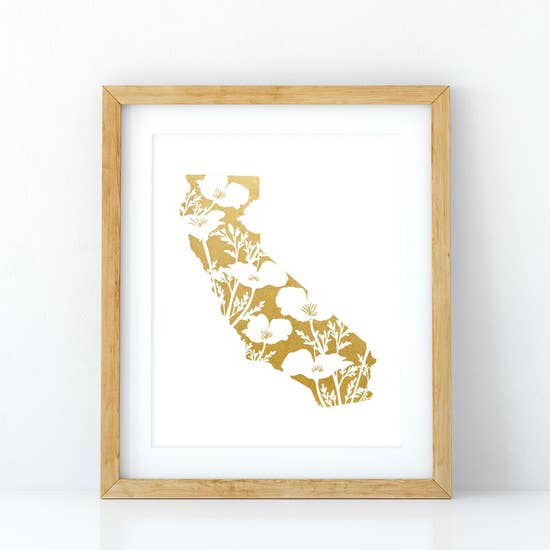 GOLDEN STATE GOLD FOIL ART PRINT – Function &amp; Fringe