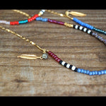 GOLD BEADED PYRITE NECKLACES