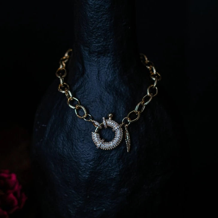 AMORE GOLD FILLED PAVE BRACELET