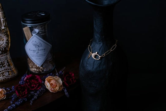 GINGER GOLD FILLED PAVE CLASP BRACELET