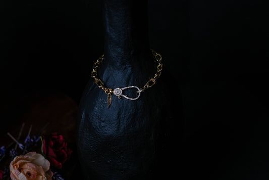 CATCH ME GOLD FILLD PAVE BRACELET