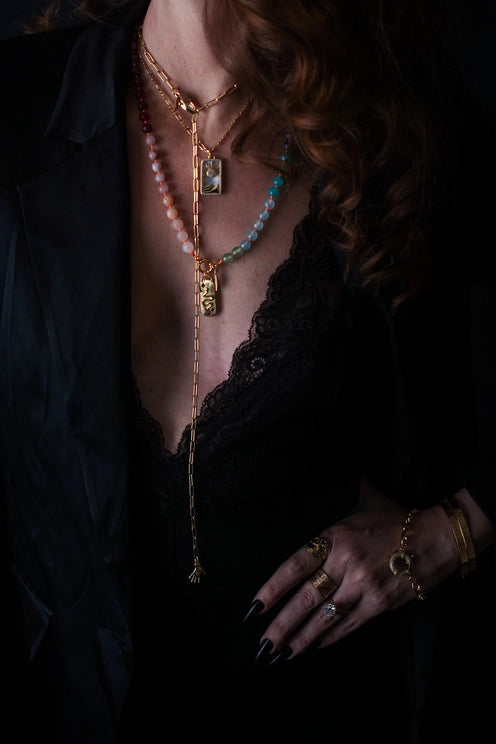 SKYLAR GOLD FILLED DROP CHAIN NECKLACE