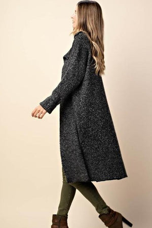 OVERSIZED KNIT CARDI BLACK*