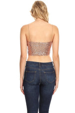 FARRAH SEQUIN TOP BRALETTE