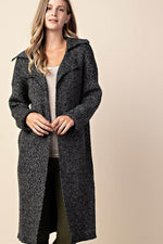 OVERSIZED KNIT CARDI BLACK*
