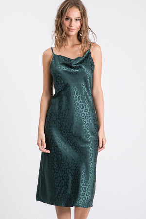 SWEET TALKER SATIN LEOPARD DRESS