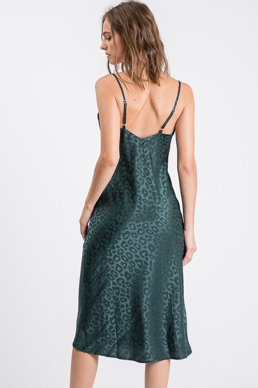 SWEET TALKER SATIN LEOPARD DRESS