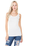 MARIE SOLID TANK TOP WHITE