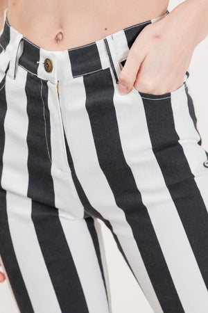 FLOAT ON STRIPE DENIM FLARES