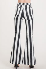 FLOAT ON STRIPE DENIM FLARES