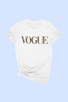 VOGUE LEOPARD PRINTED TEE