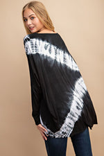 COSMO TIE DYE TUNIC BLACK