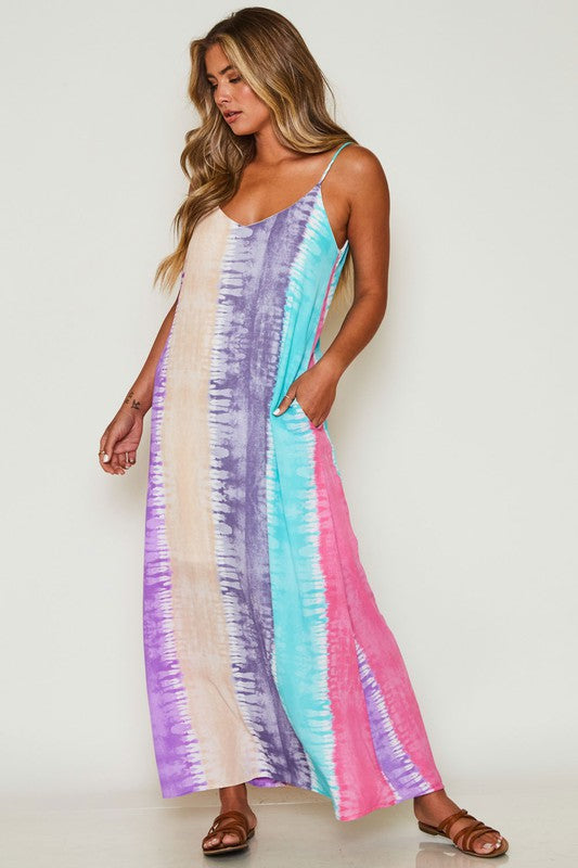 RAINE TIE DYE MAXI DRESS