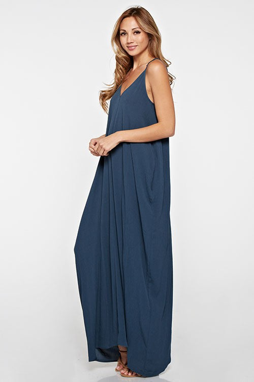 RIZZO SOLID MAXI DRESS TEAL