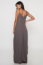 RIZZO SOLID MAXI DRESS PEWTER