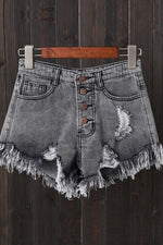 DAISY DISTRESSED DENIM SHORTS