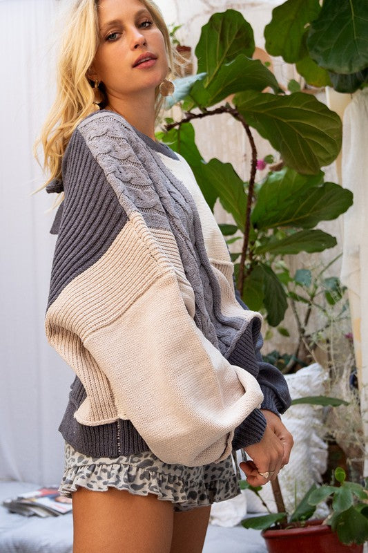 LEAH PATCHWORK PULLOVER