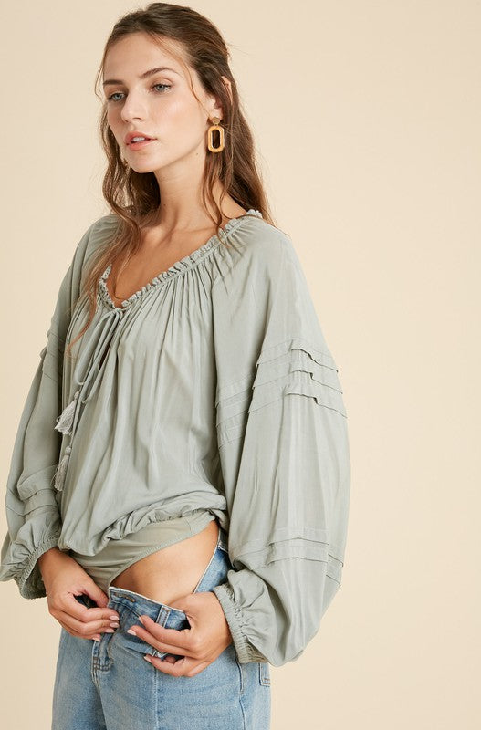 JULIET TASSEL BODYSUIT GREEN