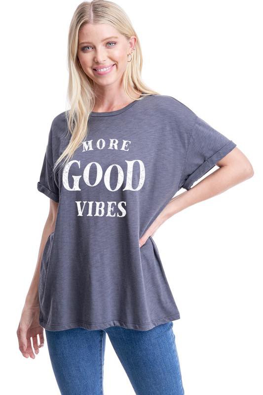 MORE GOOD VIBES GRAPHIC TEE