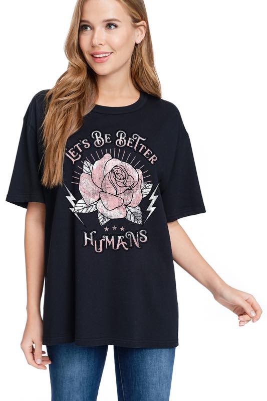 LETS BE BETTER HUMANS GRAPHIC TEES
