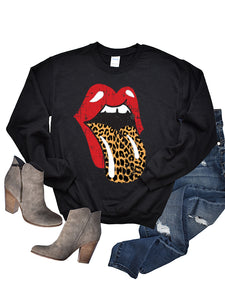 STONES PRINTED PULLOVER SWEATER