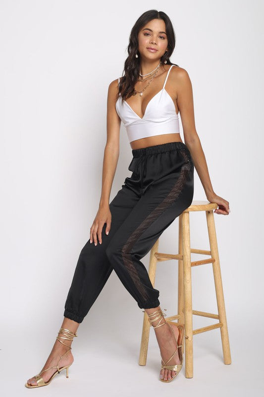 Styling Satin Joggers for Day to Evening - StyleDahlia