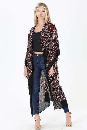 VIOLET PRINTED KIMONO