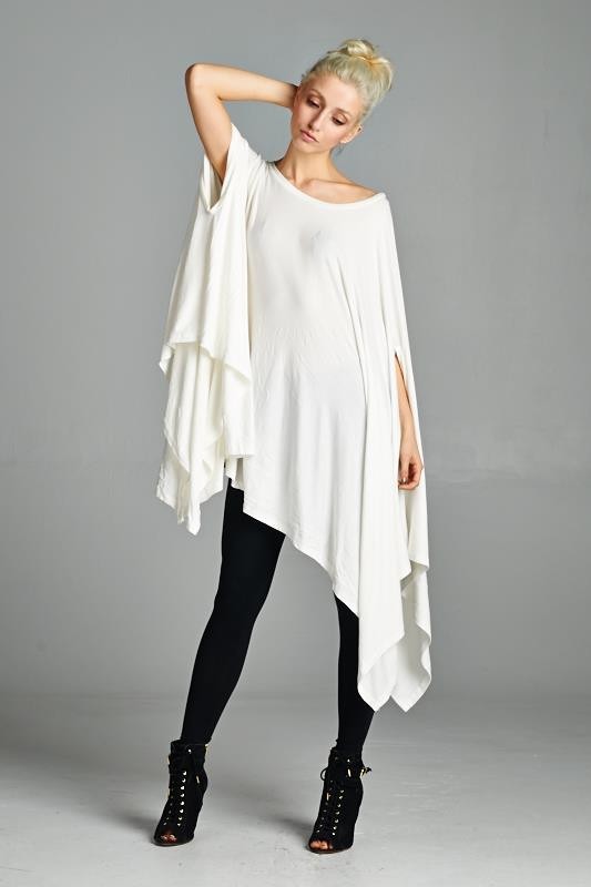 SUNDAZE OVERSIZED PONCHO TUNIC IVORY