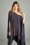 SUNDAZE OVERSIZED PONCHO TUNIC GREY