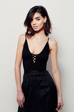 FREE PEOPLE CRISS CROSS CAMI BLACK-