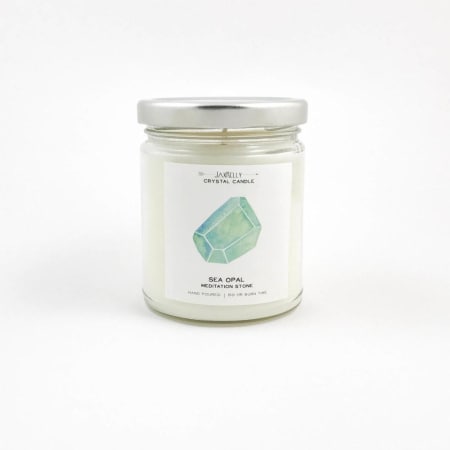 JaxKelly - Sea Opal Crystal Candle