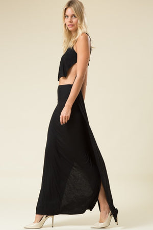 YVETTE OPEN BACK MAXI DRESS