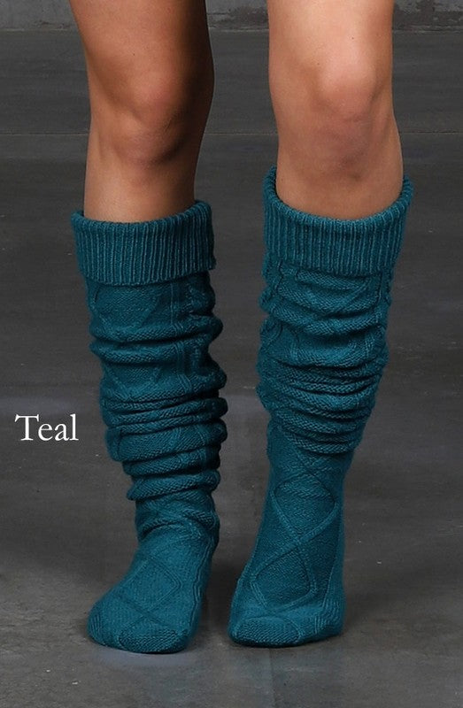 PENNY CABLE KNEE HIGH SOCKS