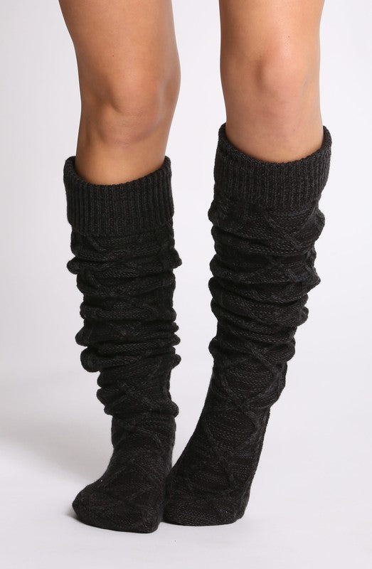 PENNY CABLE KNEE HIGH SOCKS