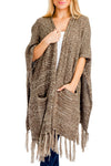 TANGY MAXI PONCHO BROWN