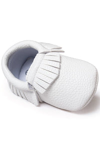 BABY MOCCASINS WHITE