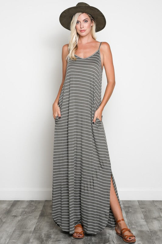 ZAYLEE STRIPE MAXI DRESS