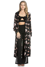 RUMI FLORAL MAXI KIMONO