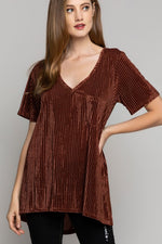 ADELLE VELVET TUNIC COPPER