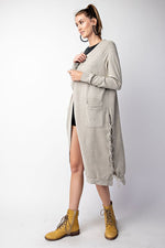 CAMILA LACE SIDE CARDI OATMEAL*
