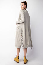 CAMILA LACE SIDE CARDI OATMEAL*