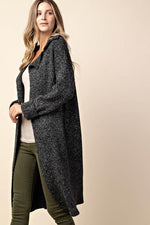 OVERSIZED KNIT CARDI BLACK*