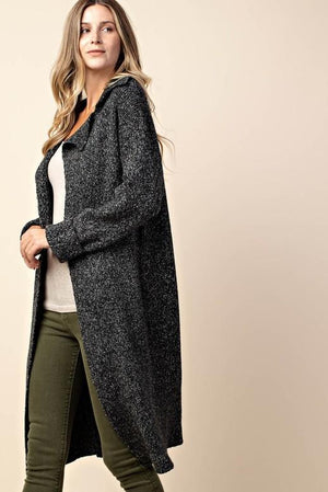 OVERSIZED KNIT CARDI BLACK*