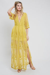 ECLAIR EMBROIDERED MAXI DRESS MUS