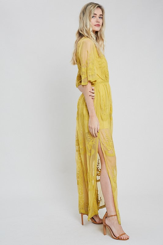 ECLAIR EMBROIDERED MAXI DRESS MUS
