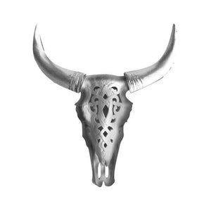Wall Charmers - The Ledoux Large Carved Cow Skull Faux Taxidermy Single Color