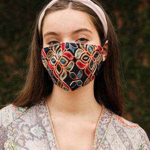 MOSIAC EMBROIDERED FACE MASK