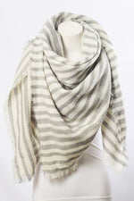 JENNY STRIPE SCARF GREY