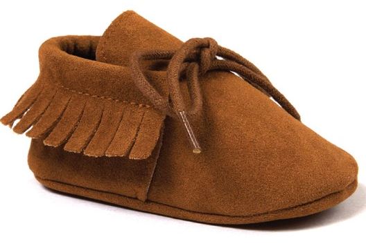 BABY MOCCASINS BROWN